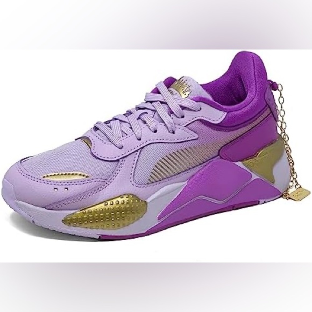 Puma Women's Sneakers in Lavender and Gold